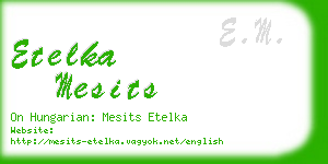 etelka mesits business card